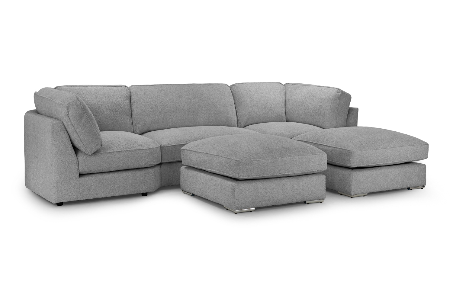 Inga Fullback Sofa Grey U Shape Corner KF (1)