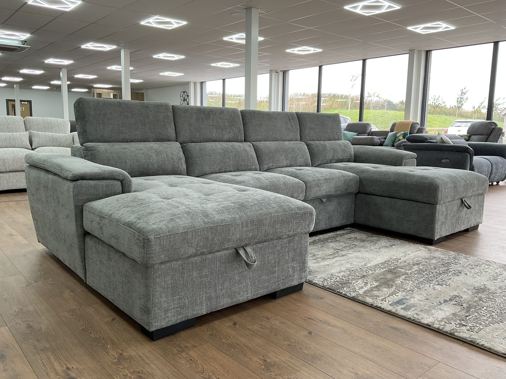 Marbella u shape sofa bed
