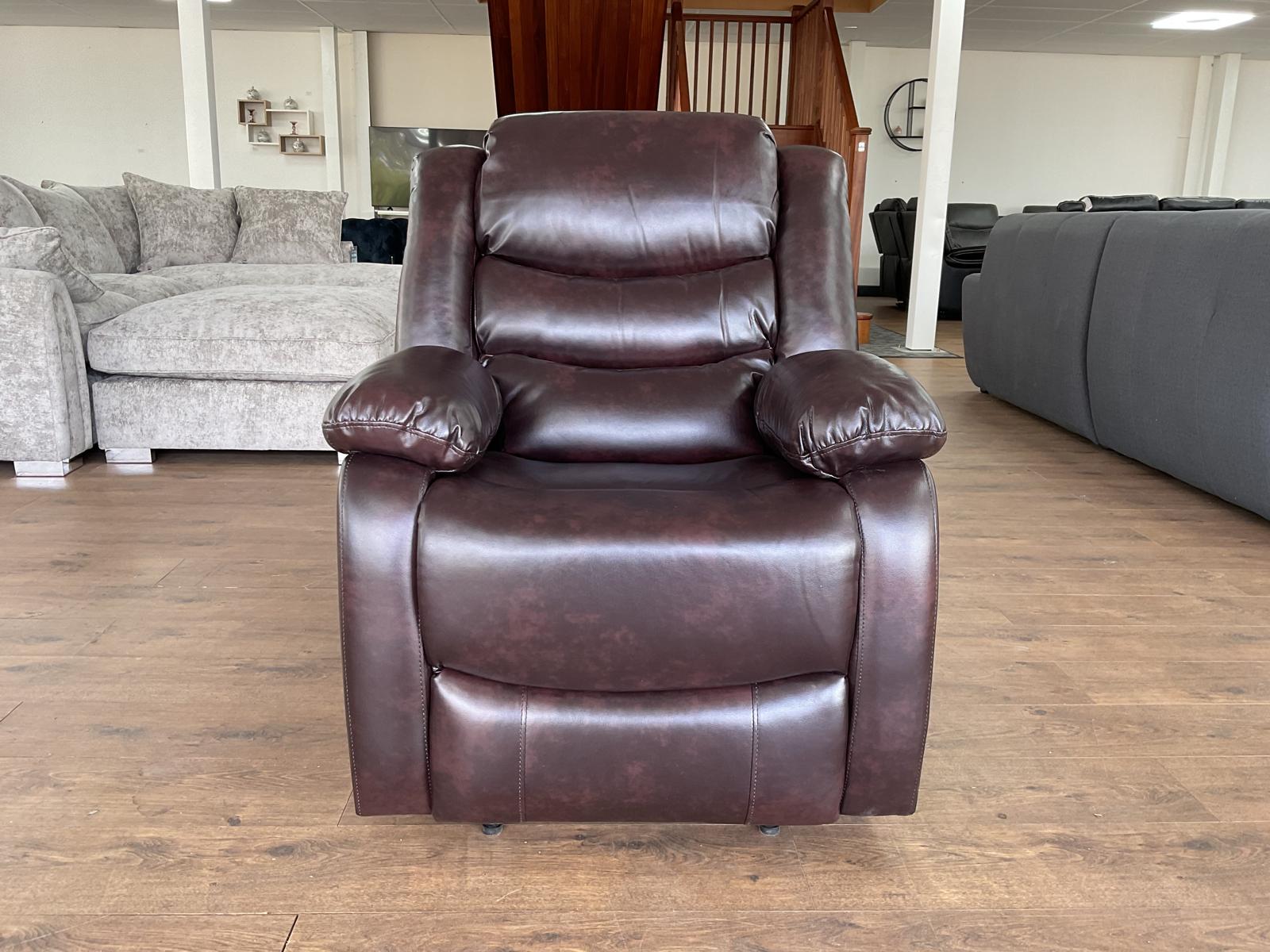 Conrad recliner chairs - black - brown - uk delivery
