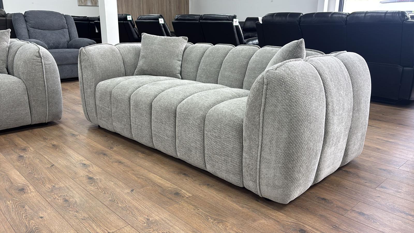 3 seater - venice - grey material- uk delivery