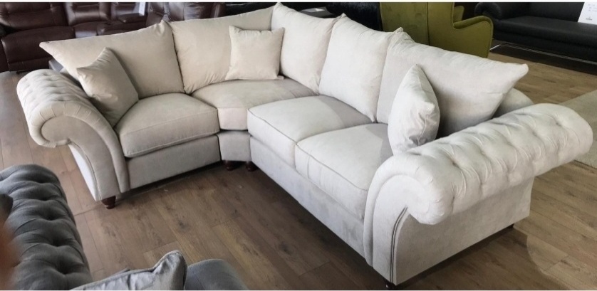 Windsor L shape Corner  sofa range in beige or grey