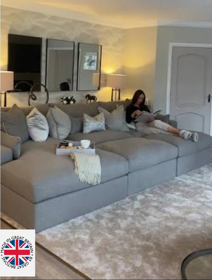 Ebony u shape cinema sofa