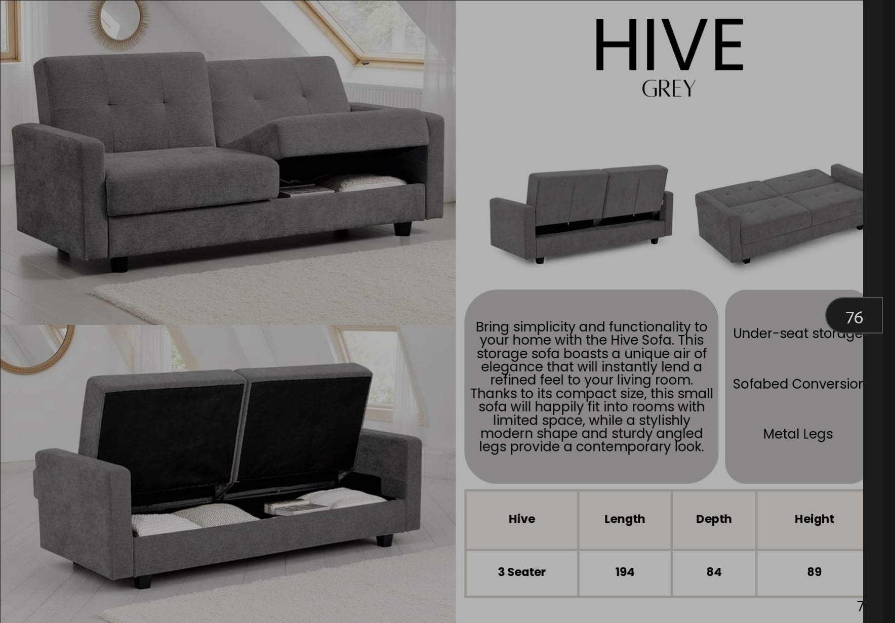 Hive sofa bed