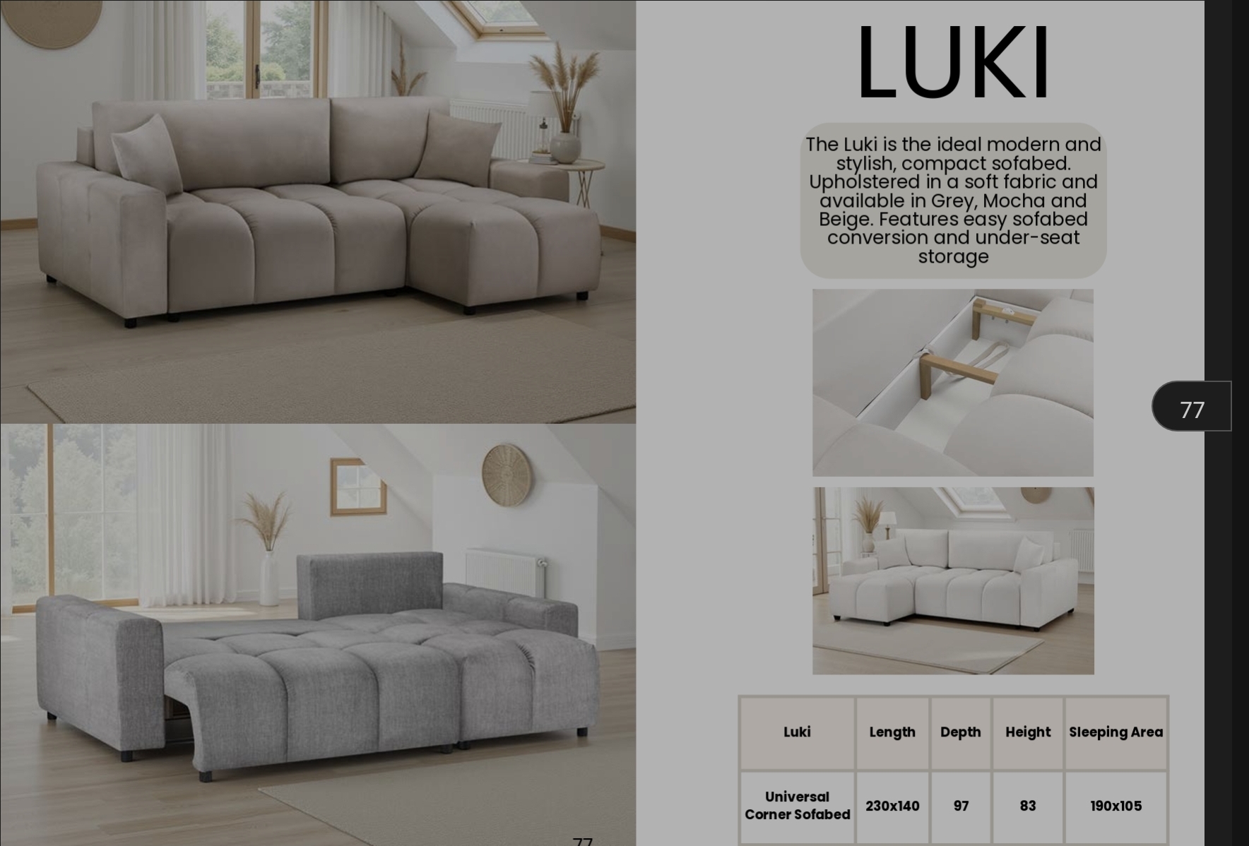 Luki sofa bed