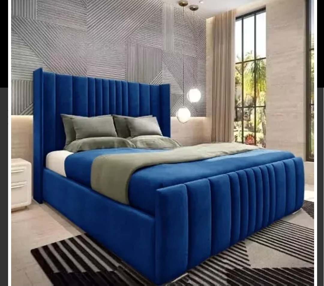 Hilton wingback bed frame - verity of Colours and fabrics