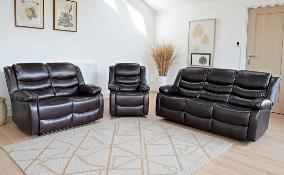 Conrad 3&2 + chair recliners - black or brown