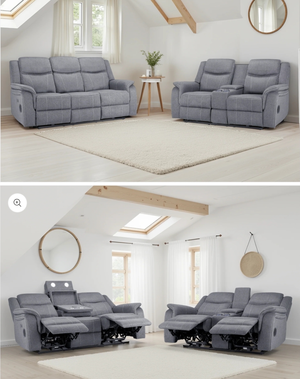 Galaxy g-tech Electric Power Recliners.  Grey or Black