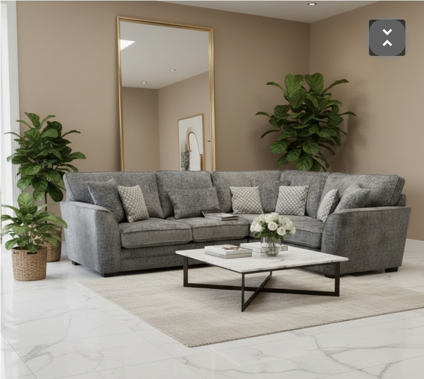 Corner sofa.-Asteia- verity of colours - fabric- uk delivery