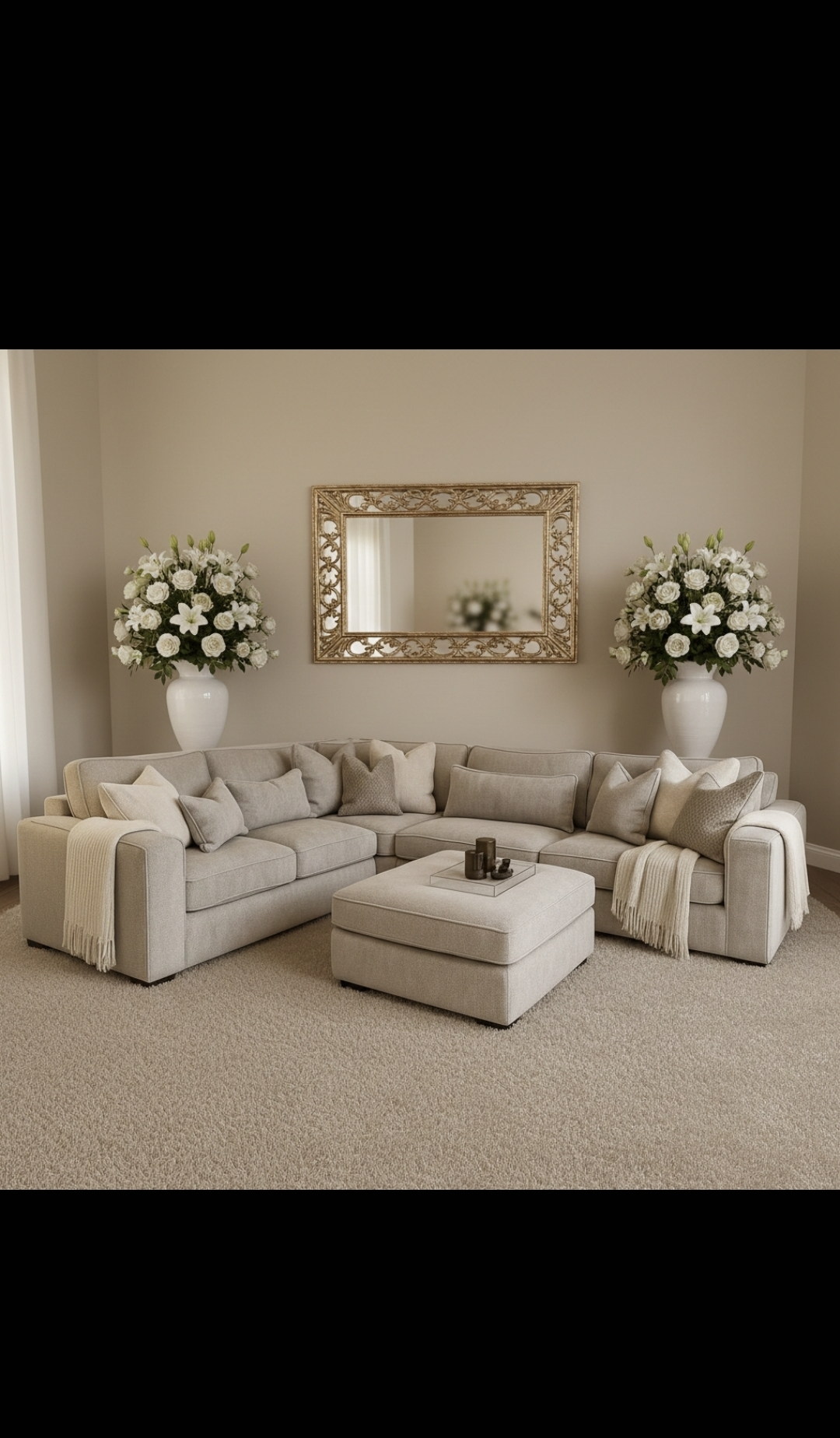 Harmony- corner sofa - beige - grey - black - uk delivery