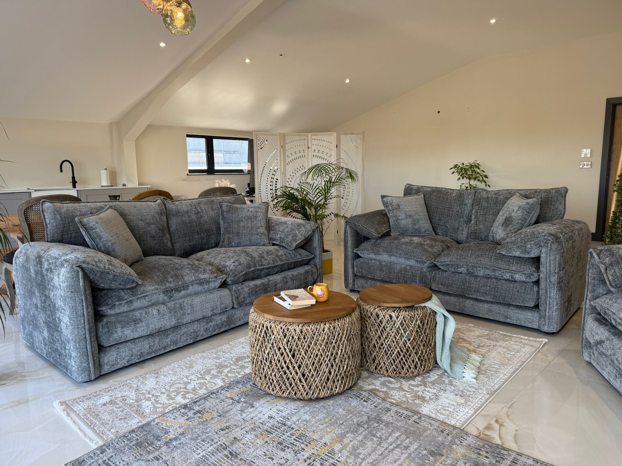 Solaya 3 seater - 2 seater - chairs -Footstool- verity of Colours- uk delivery