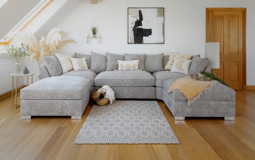 Hillcroft - U shape sofa  +2 FREE Footstool - Made To Order In Any Colour & Size