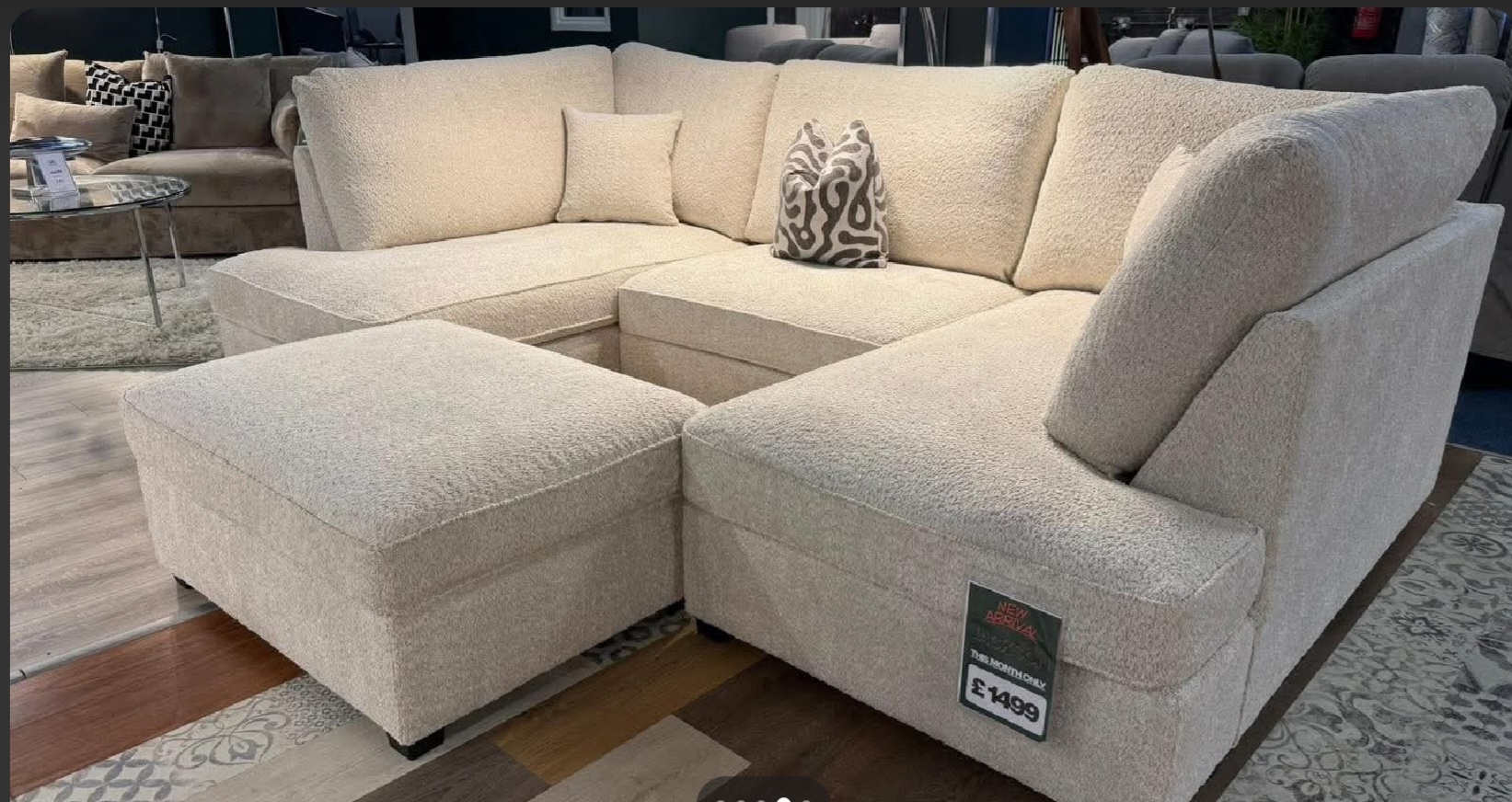 Carnaby u shape sofa - verity of Colours and premium fabrics- uk delivery