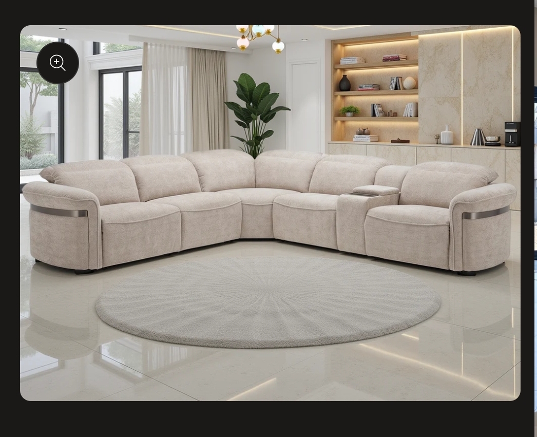 Bicester sofa -Electric Recliner Sofa- colours beige or grey fabric - uk delivery