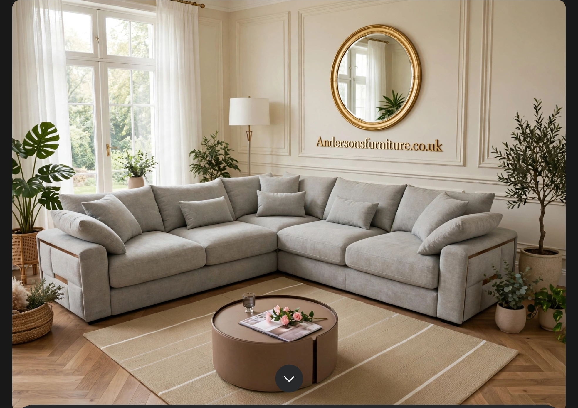 Jupiter sofa -Large Corner -Grey -Beige  fabric- uk delivery