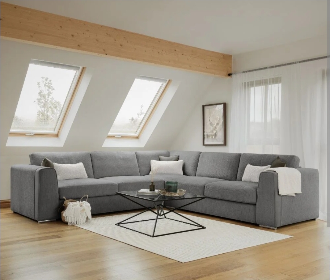 napels sofa - corner  range- available in grey - beige- mocha - 3&2 seater- chairs - Footstool- uk delivery Available