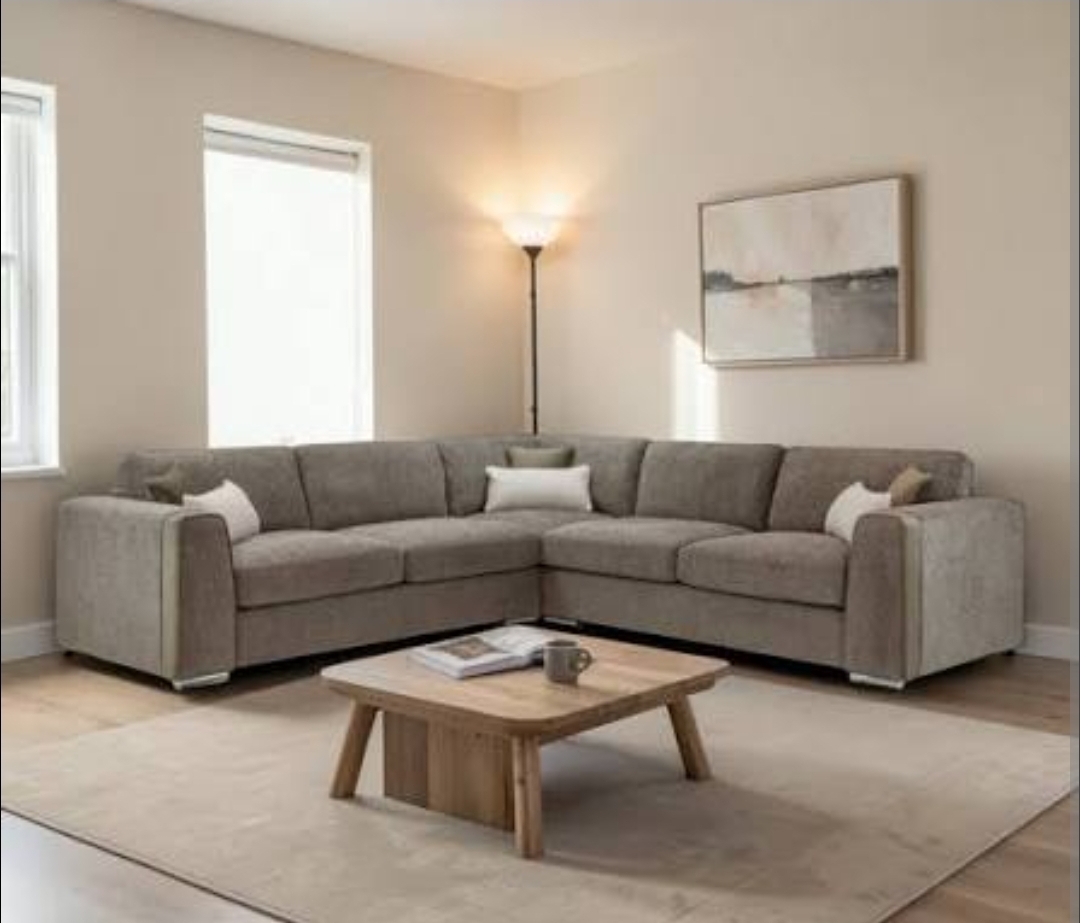 napels sofa - corner  range- available in grey - beige- mocha - 3&2 seater- chairs - Footstool- uk delivery Available