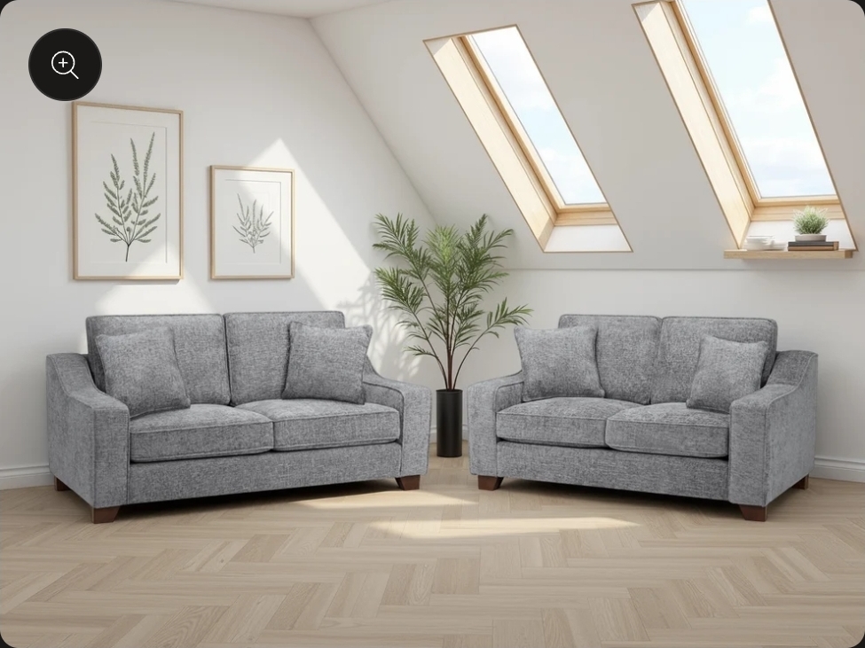 Nabraska range -3&2 - chair - corner sofa - beige or grey fabric - uk delivery